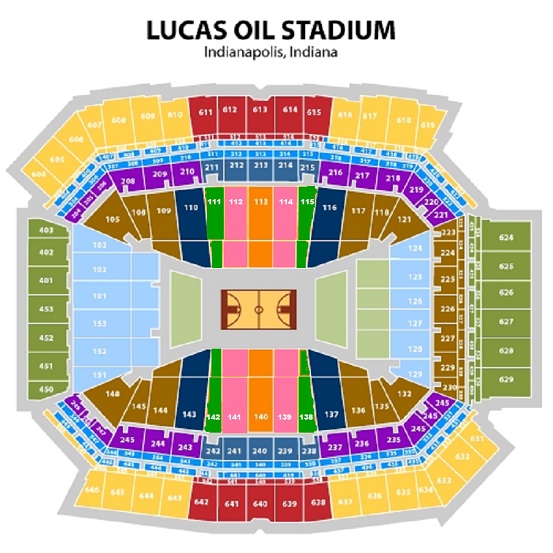 Lucas Oil Stadium Interactive Seating Chart