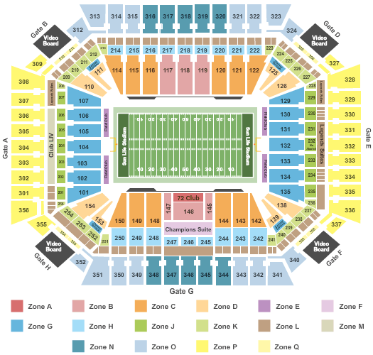 Hard Rock Stadium Chart